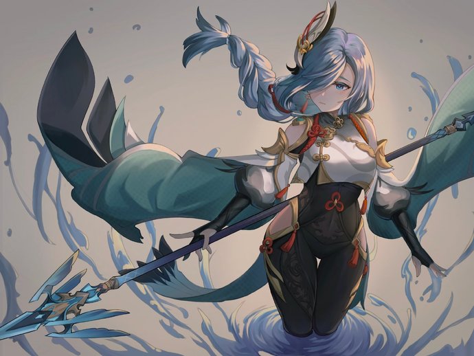 水淼aqua申鹤旗袍