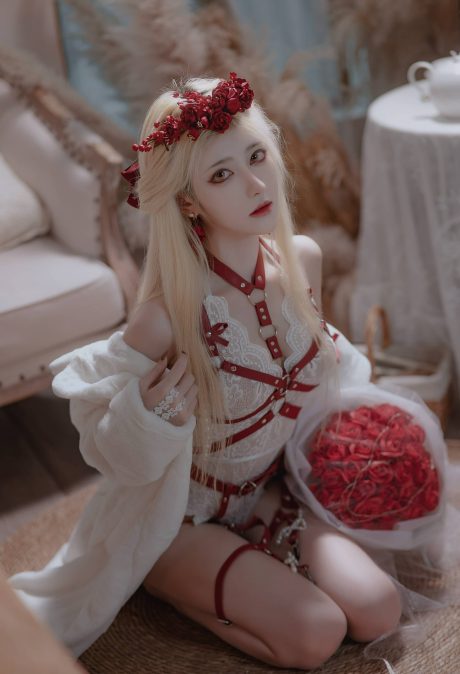 南桃MomokoCOS作品图集_南桃Momoko少女吉他与蝴蝶结[持续更新]