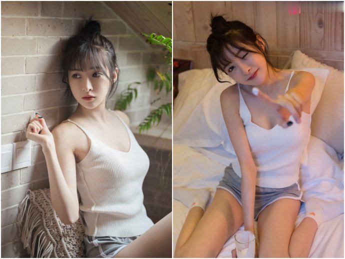 王羽杉cos作品图集_王羽杉Barbieshy蕾丝连体比基尼JK樱花[持续更新]