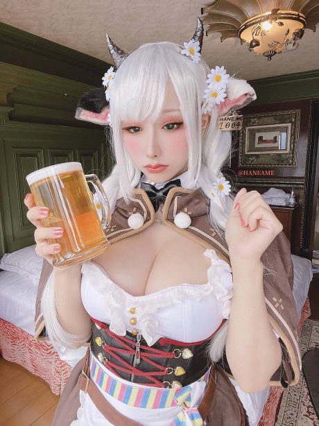 雨波_HaneAme白银诺艾尔COS:性感与可爱的女骑士降临 雨波_HaneAme白银诺艾尔COS:性感与可爱的女骑士降临