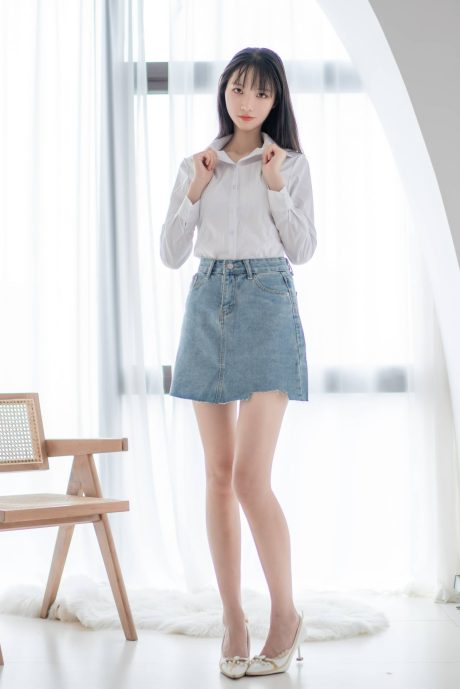 西瓜少女cos作品图集_西瓜(西呱呀呀呀)衬衫牛仔裙JK学生服[持续更新]-cos图咖