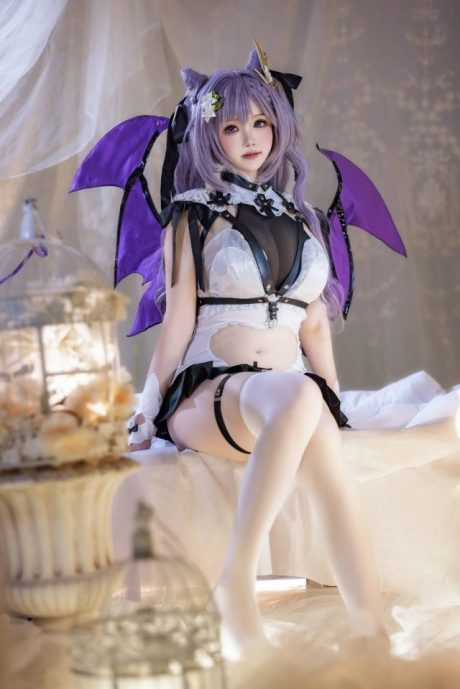 原神雪晴AstraCOS:诠释恶魔睡衣版刻晴的性感与叛逆形象 原神雪晴AstraCOS:诠释恶魔睡衣版刻晴的性感与叛逆形象