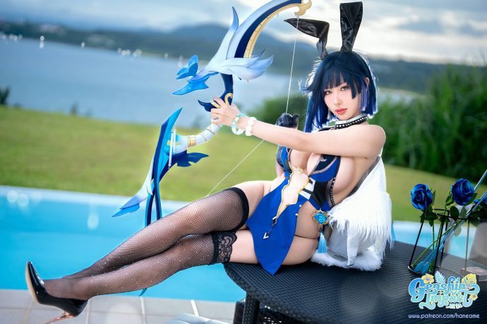 雨波_HaneAme夜兰COS:性感兔女郎风格与原神完美融合 雨波_HaneAme夜兰COS:性感兔女郎风格与原神完美融合