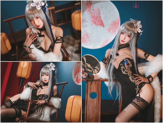封疆疆vCOS最新作品图集_封疆疆v原神申鹤水着柴郡魔术师[持续更新]