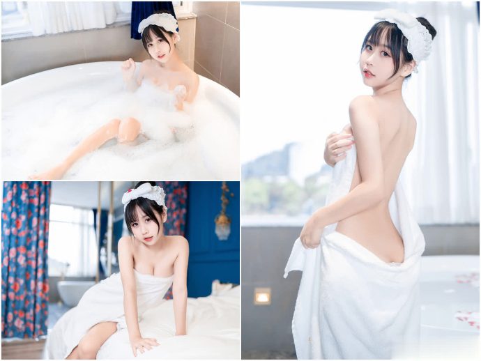 萌芽儿o0cos最新作品图集_萌芽儿o0黑婚纱玫瑰内衣白泳装[持续更新]