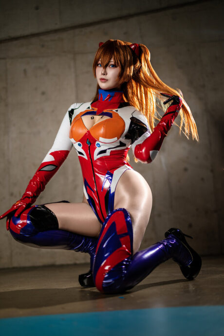 格力高Glico明日香COS:EVA二号机驾驶员的完美再现 格力高Glico明日香COS:EVA二号机驾驶员的完美再现
