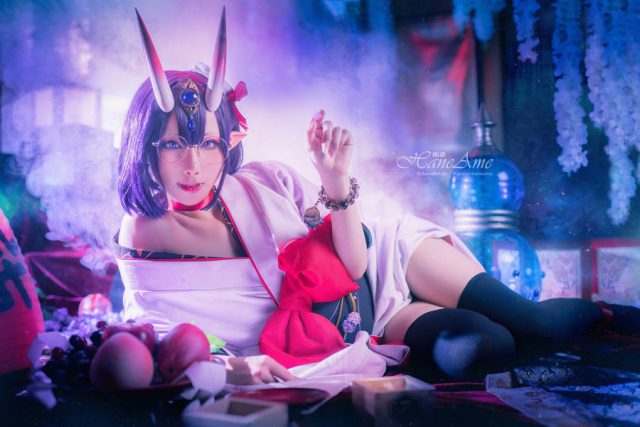 雨波HaneAme酒吞童子COS：重现FGO魅惑女鬼的妖艳之美