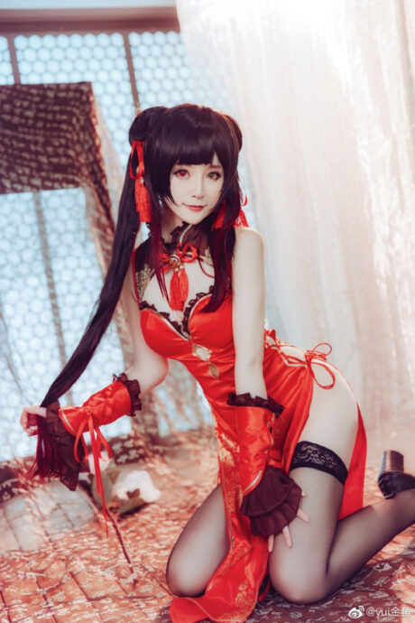约会大作战yui金鱼COS:演绎旗袍版时崎狂三的致命诱惑 约会大作战yui金鱼COS:演绎旗袍版时崎狂三的致命诱惑