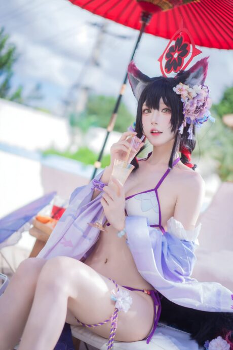 阿包也是兔娘狐坂若藻COS:妖狐水着造型带来夏日视觉盛宴 阿包也是兔娘狐坂若藻COS:妖狐水着造型带来夏日视觉盛宴