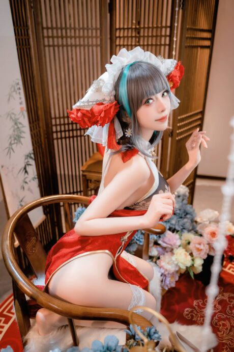 碧蓝航线cos系列:Shika小鹿鹿柴郡COS性感的新年旗袍 碧蓝航线cos系列:Shika小鹿鹿柴郡COS性感的新年旗袍