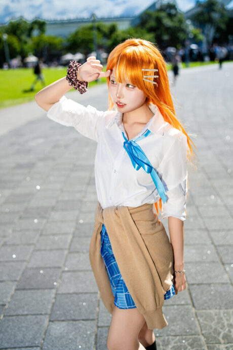 FF45惊艳时刻!Reo紫云清夏COS橙发绿瞳掀起夏日偶像风暴 FF45惊艳时刻!Reo紫云清夏COS橙发绿瞳掀起夏日偶像风暴