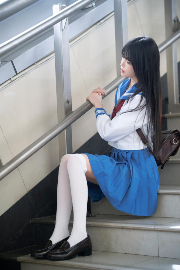 地铁空间里的青春叙事|桜桃喵地铁JK制服COS氛围感赏析 地铁空间里的青春叙事|桜桃喵地铁JK制服COS氛围感赏析