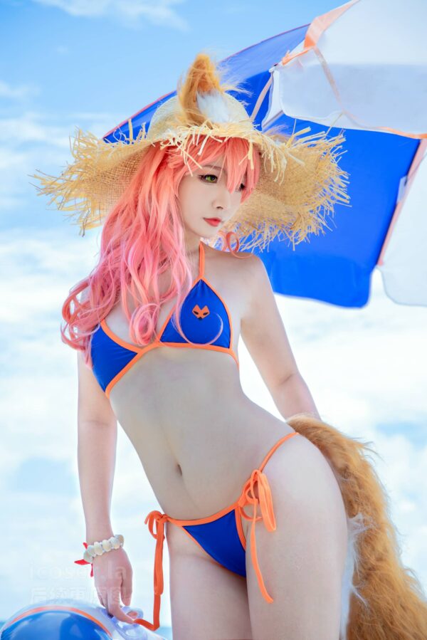 FGO海风下的贤妻狐:yuuhui玉汇COS泳装玉藻前的夏日魅力 FGO海风下的贤妻狐:yuuhui玉汇COS泳装玉藻前的夏日魅力