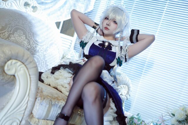 红魔馆女仆长降临！yuuhui玉汇十六夜咲夜cos优雅与危险气质