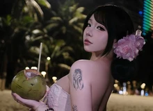 厌倦了角色扮演？顶流Coser海滩纯欲风照片曝光反差萌顶不住