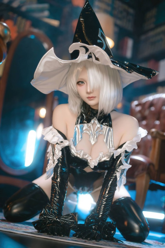 屿鱼Yukako万圣女巫2Bcos:演绎黑白魔法交织的高质感视觉 屿鱼Yukako万圣女巫2Bcos:演绎黑白魔法交织的高质感视觉