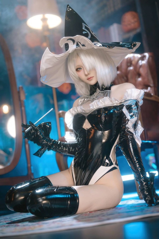 屿鱼Yukako万圣女巫2Bcos:演绎黑白魔法交织的高质感视觉 屿鱼Yukako万圣女巫2Bcos:演绎黑白魔法交织的高质感视觉