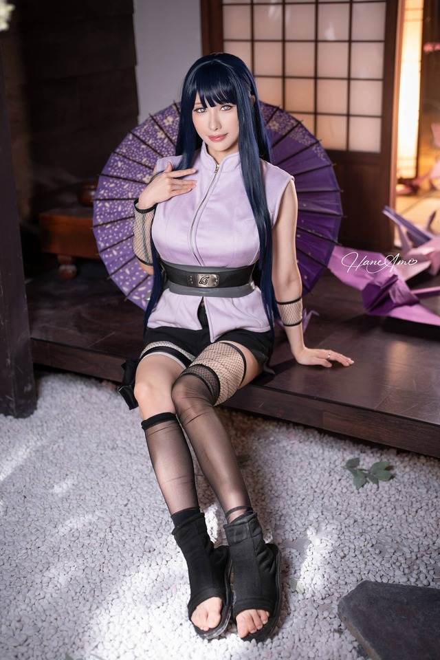 雨波HaneAme日向雏田COS:演绎紫色忍者装演绎温柔坚定 雨波HaneAme日向雏田COS:演绎紫色忍者装演绎温柔坚定