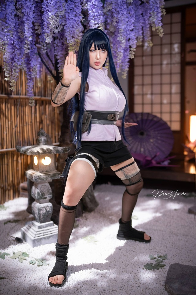 雨波HaneAme日向雏田COS:演绎紫色忍者装演绎温柔坚定 雨波HaneAme日向雏田COS:演绎紫色忍者装演绎温柔坚定