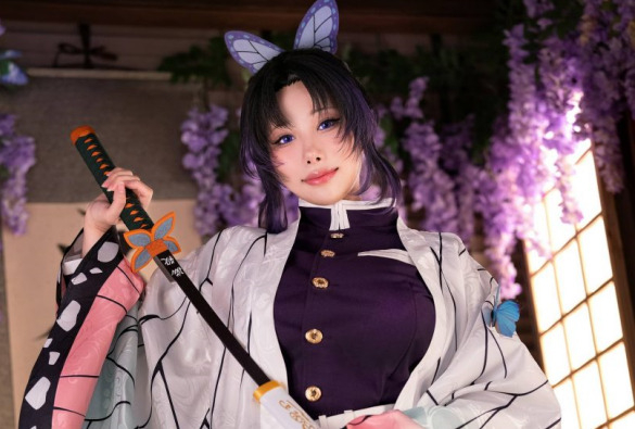 鬼灭之刃蝴蝶忍COS|雨波HaneAme诠释温柔冷静的角色魅力