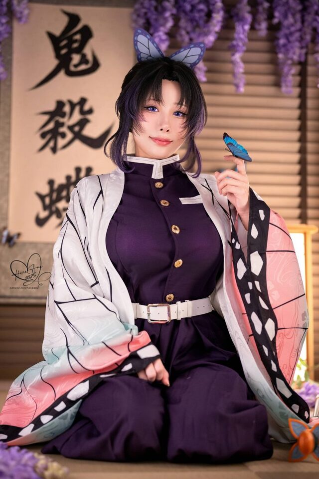 鬼灭之刃蝴蝶忍COS|雨波HaneAme诠释温柔冷静的角色魅力 鬼灭之刃蝴蝶忍COS|雨波HaneAme诠释温柔冷静的角色魅力
