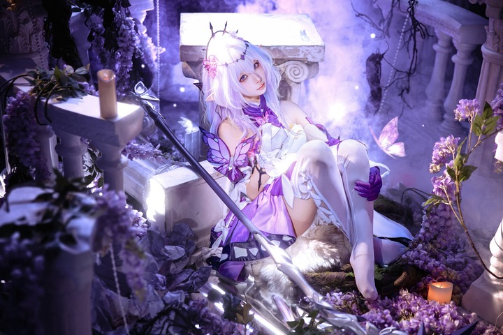 幽蝶幽境与疏离美感:蠢沫沫演绎崩坏星穹铁道遐蝶原服COS 幽蝶幽境与疏离美感:蠢沫沫演绎崩坏星穹铁道遐蝶原服COS