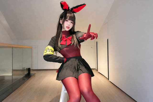 制服秩序与萌系幻想的交融:miko酱ww兔子版风纪委员COS