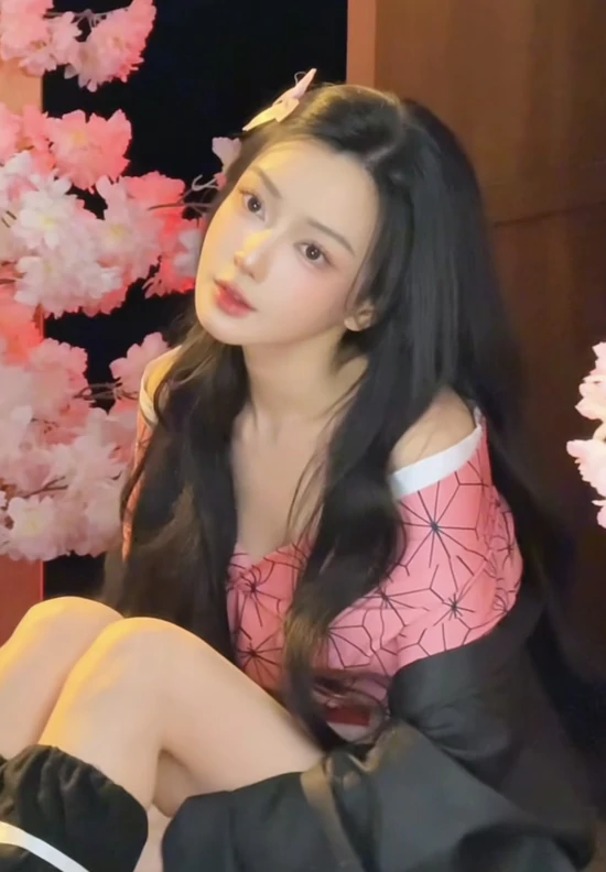 图片[2]-樱色和服中的蕾丝变奏：甘露寺蜜璃的纯欲叙事-cos图咖