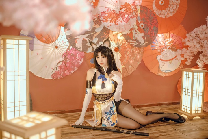 永劫无间踏和风而来的狐灵少女：miko酱ww土御门胡桃COS