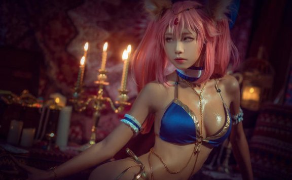 水淼aqua玉藻前阿拉伯舞娘cosplay图片欣赏