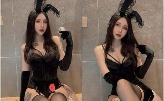 Vams子cos最新图片合集下载_vams子兔女郎修女蛇皮泳装[持续更新]