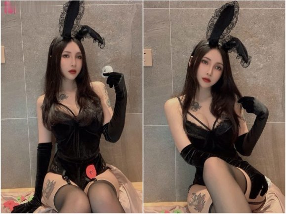 Vams子cos最新图片合集下载_vams子兔女郎修女蛇皮泳装[持续更新]