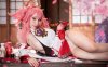 原神雨波HaneAmeCOS：演绎八重神子妖媚性感与神秘威严