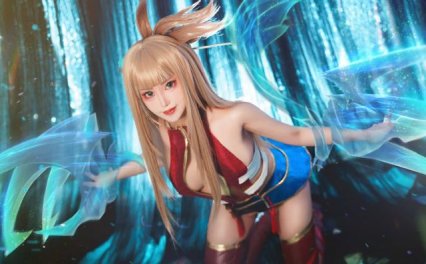 煙_HedY传说对决COS：还原性感女战士的星葵，魅力爆表