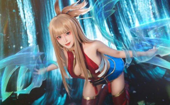 煙_HedY传说对决COS：还原性感女战士的星葵，魅力爆表