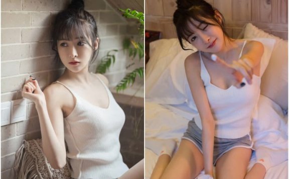 王羽杉cos作品图集_王羽杉Barbieshy蕾丝连体比基尼JK樱花[持续更新]