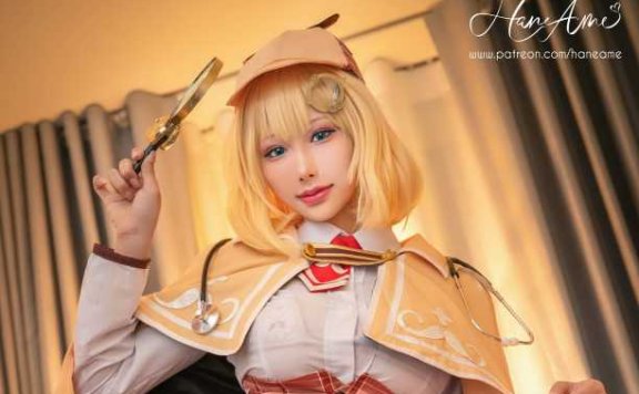 雨波_HaneAme阿米莉亚·华生COS：次元壁碎裂的性感侦探