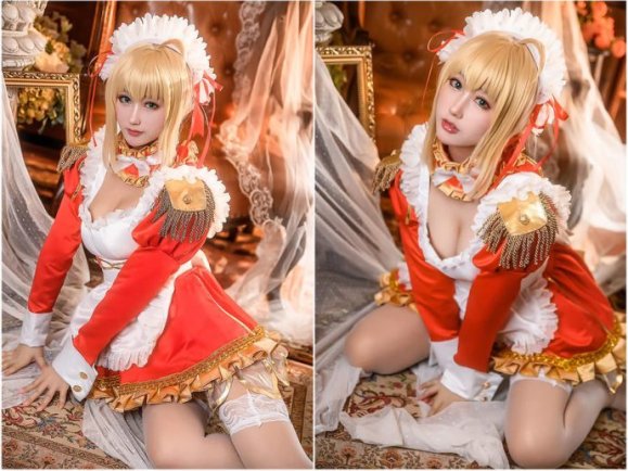 羽生三未cos最新作品图集|羽生三未纯狱之风女警蕾姆衬衫[持续更新]