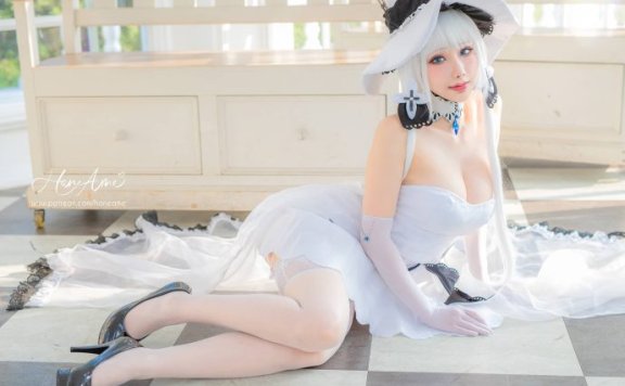 雨波_HaneAme碧蓝航线COS：再现礼服版光辉的仙气与性感