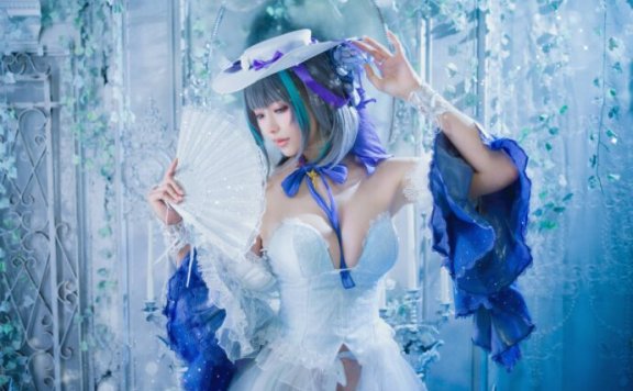 ElyEE子柴郡花嫁cos惊艳亮相：演绎猫耳舰娘的梦幻与性感
