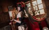 阿包也是兔娘时崎狂三COS：完美再现红黑魅影的致命诱惑