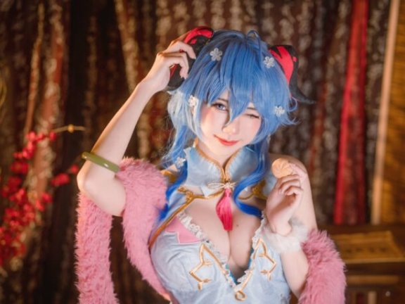 原神cos系列：Sally Dorasnow旗袍甘雨COS璃月七星秘书