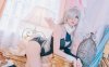 霜月shimoCOS兔女郎伊丽莎白，展现温柔与俏皮的完美融合