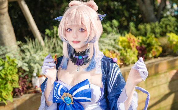 Ako原神：治愈系珊瑚宫心海cos惊艳亮相池袋阳光城acosta!