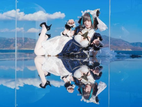 封疆疆v柴郡COS：女仆装蕾丝灵动表情诠释皇家猫猫灵魂