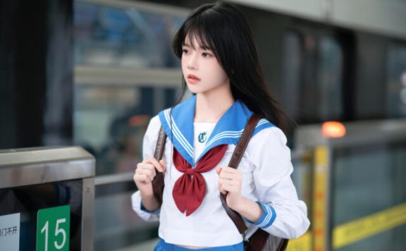 地铁空间里的青春叙事｜桜桃喵地铁JK制服COS氛围感赏析