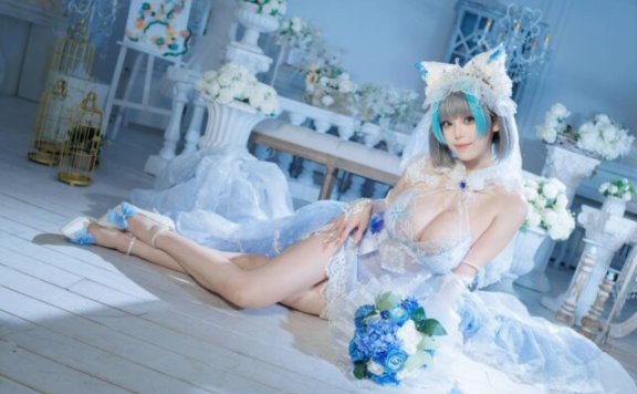 碧蓝航线柴郡cos赏析：蜜汁猫裘演绎猫系新娘的灵动与亲近感
