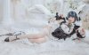 碧蓝航线白色白日梦的呢喃：羽生三未柴郡女仆高定级cos美学