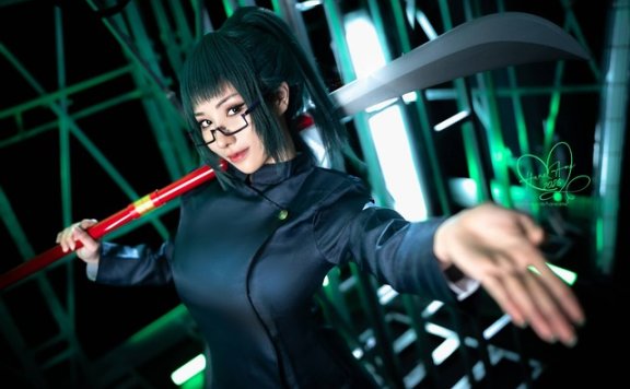 雨波HaneAme咒术回战cos:禅院真希高专制服拉满战斗氛围