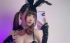 甜酷天花板！miko酱ww学院兔女郎COS格纹兔娘镜头感绝了